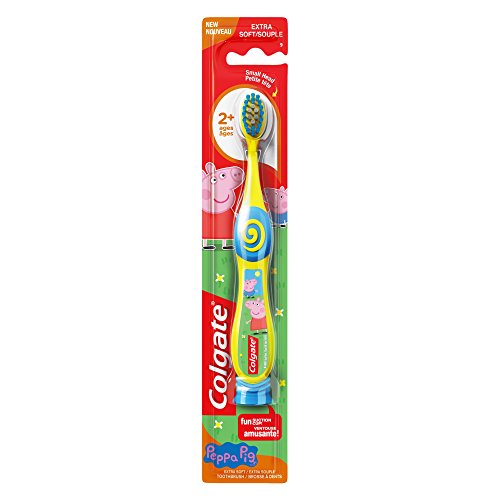 Colgate Peppa Pig Kids Manual Toothbrush With Suction Cup For Little Children Ages 2+, Extra Soft - Pack Of 6 (Color May Vary) #TOP1