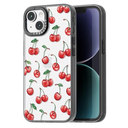 casevivid Compatible for iPhone 13 Case Cute Aesthetic - Durable Fashion Funny Phone Case - Girly Cherry Pattern Print Cover Design for Woman Girl 6.1 inches Black by casevivid - Used condition - US$7.90