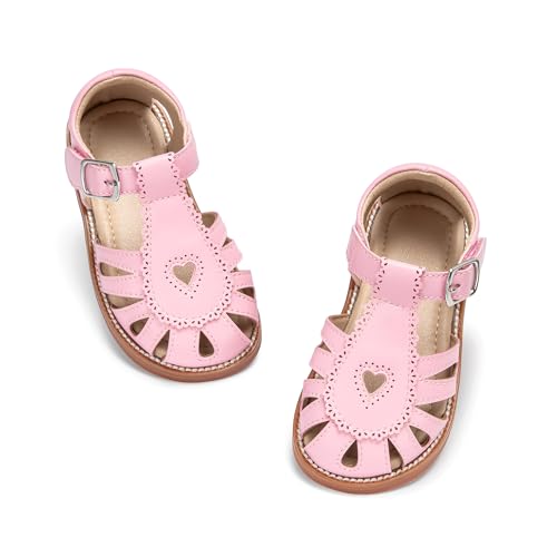 Otter MOMO Little Girls Closed Toe Cute Flat shoes Preppy Style Summer Sandals