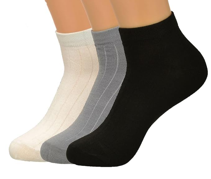 Men's Premium Bamboo Cotton Crew High Ankle Socks Pack of 3, Soft Breathable Moisture Wicking Stretch Free Size Multicolour Casual Work Gym Sports Everyday Comfortable Socks-image-31