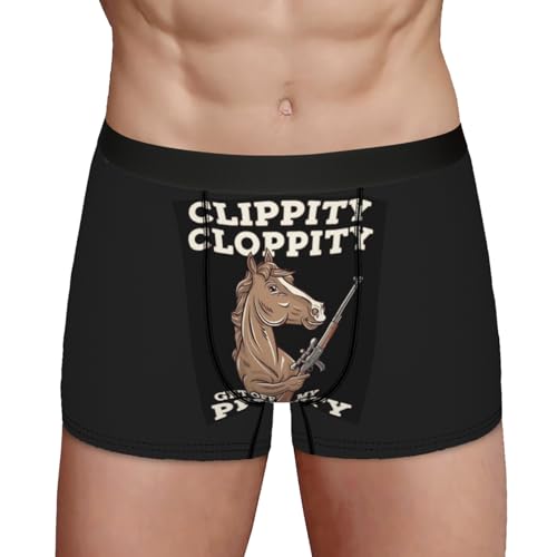 Epaphras Clippity Cloppity Get Off My Property Funny Horse Boxer Brief for Men Boys, Ultra Soft, Breathable Underwear3