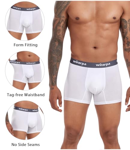 wirarpa Men's Underwear Micro Modal Trunks Soft Microfiber Boxer Briefs 4 Pack2