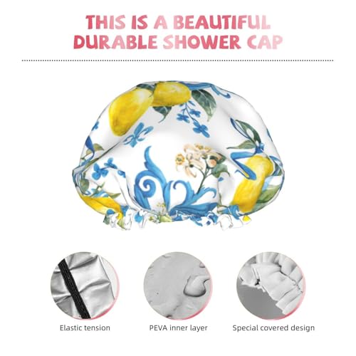 Bonnet de douche imperméable avec doublure et ourlet extensible