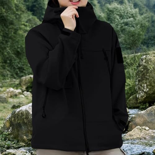 Womens Rain Jacket With Hood Lightweight Plus Size Long Raincoat Pancho Tops Waterproof Outdoor Windbreaker4