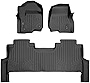 MAXLINER Custom Floor Mats 2 Row Liner Set Black Compatible with 2017-2022 Ford F-250/F-350 Super Duty Crew Cab with 1st Row Bench Seat