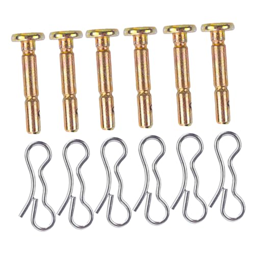 Sosoport Pasadores De Chaveta De Repuesto para Sopladores De Nieve 12 Piezas 6 Juegos Metálicos Duraderos para Quitanieves Accesorios Invierno Piezas De Corte para Patio Jardín