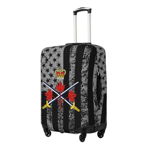 Canadian Army Travel Luggage Cover Suitcase Protector Fits 29-32 Inch Case(Black,XL)2