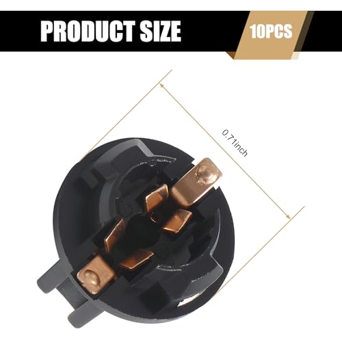 10 piezas de sockets de bombilla T10 para autos miniatura 2