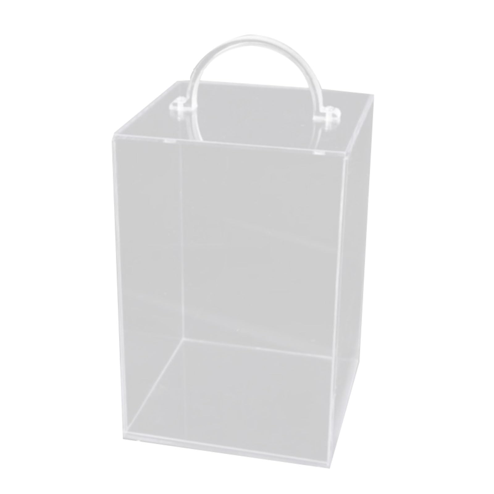 YWLUUOO Clear Acrylic Hand Carry Box Flower Display Container Perfect for Flower Displays and Special Event Elegant Gift Box