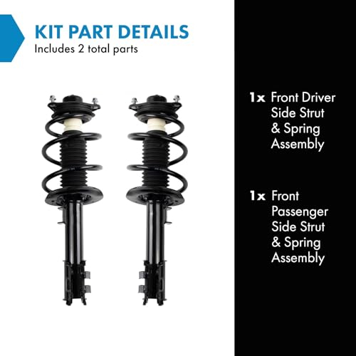 Image of TRQ Front Strut & Spring Assembly Set | For 11-15 Kia Optima 11-14 Hyundai Sonata Korea Built Models without Sport Suspension Pair