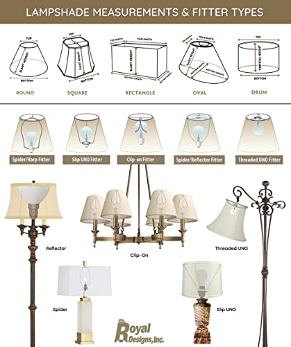 Image of Royal Designs, Inc. Regal Series Fancy Square Bell Lamp Shade, 4 x 10 x 8.5, Beige