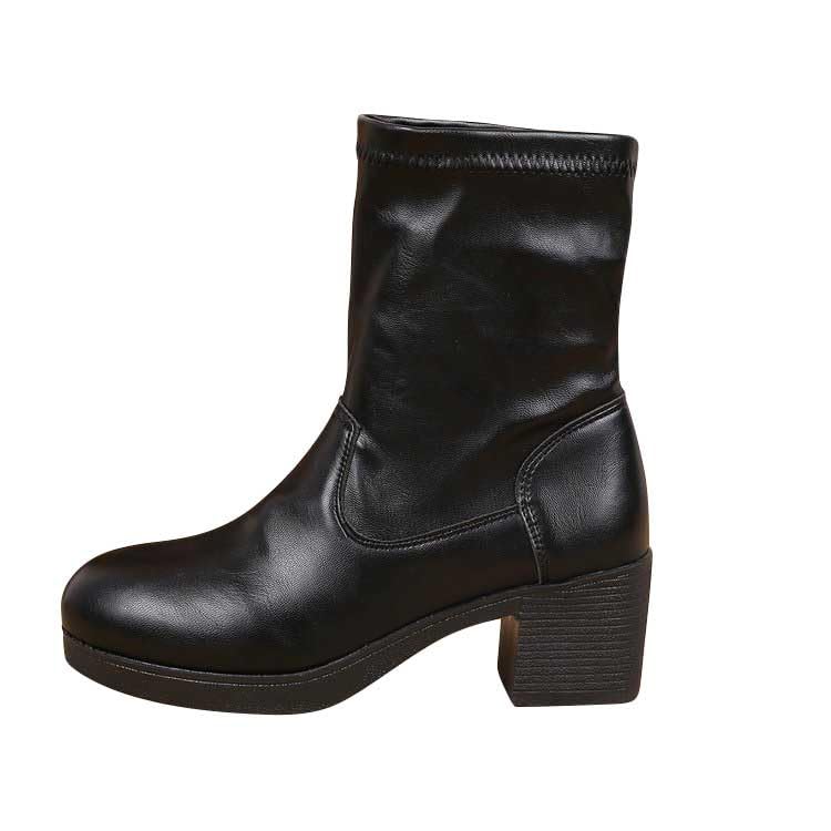 Bottines décontractées pour pieds sensibles avec talon épais anti-fatigue femme