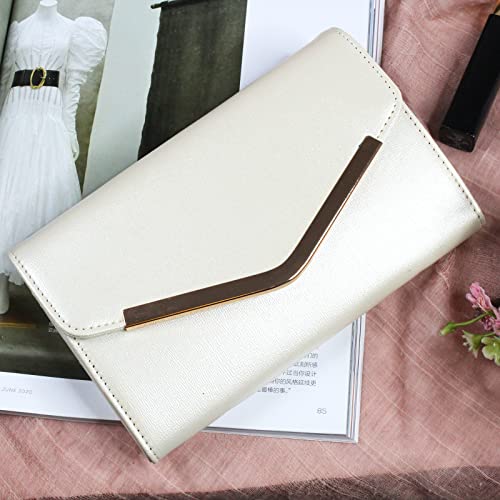 Image of Clutch Purse Evening Bag for Women，Envelope Handbag With Detachable Chain | With Detachable Chain