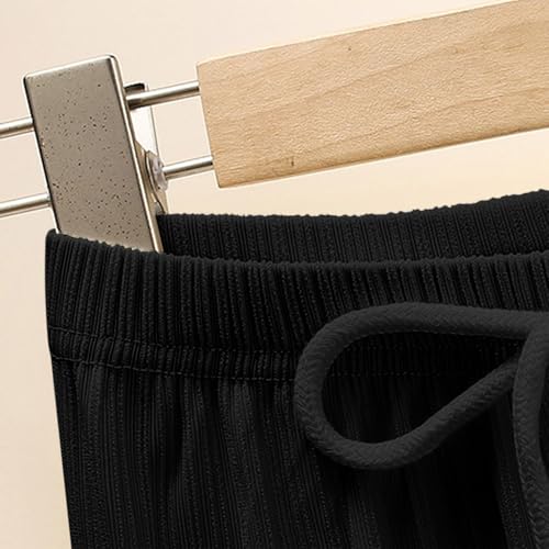 Girls Loose Straight Long Pants Elastic Waist Plain Wide Leg Sweatpants Kids Solid School Trousers with Pockets3