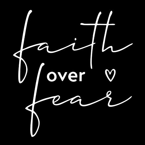 Image of Women's Regular Fit Faith Over Fear Cotton Printed Round Neck Half Sleeves Multicolour T Shirt. Pooplu, Trending, Text, Quotes Tshirts
