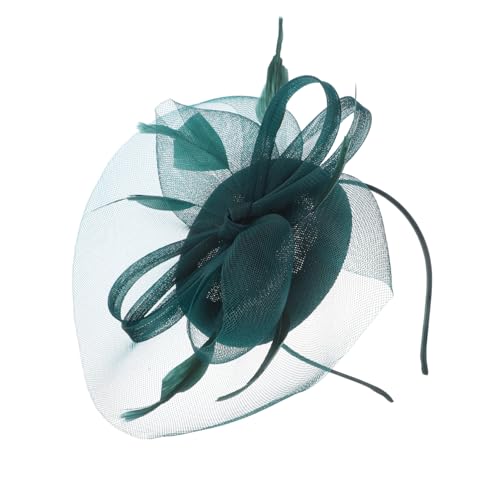 GALPADA Tocado de Malla con Plumas para Mujer Fascinator Ligero y Elegante para Bodas Fiestas de Té y Eventos Accesorio de Cabeza con Diseño Delicado y Chic para Novias Invitadas