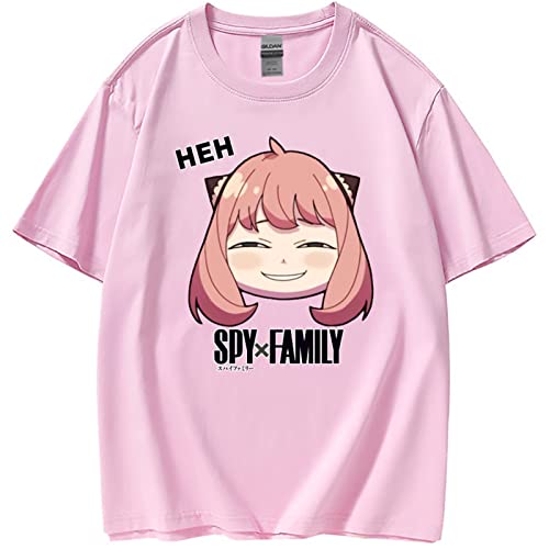 IPOVOQ Spy x Family T-Shirt pour Hommes Femmes Ados Anya Forger Cosplay Costume Décontracté Lâche Graphique Imprimé T-Shirt À Manches Courtes Cover