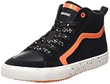 Sohle: Gummi Geox J Alonisso Boy D Sneaker, (Black/Orange), 38 EU