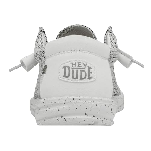 Image of HEYDUDE Men's Wally Sox Slip On Shoe, Stone White Size 7 | Lace Up Loafer | Lightweight Comfortable Casual Shoe