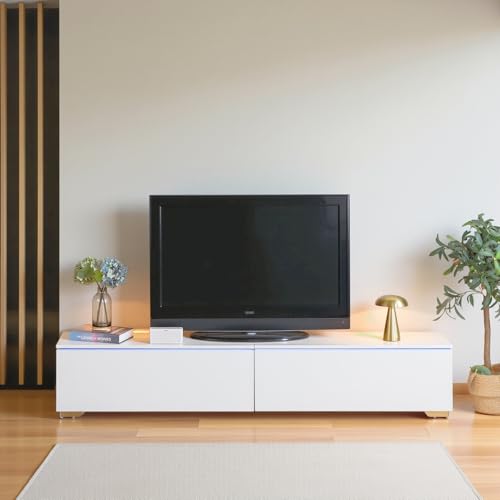 GOKHOMX: Mueble de TV Moderno Con Iluminación