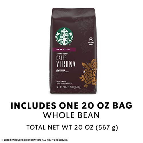 Starbucks Dark Roast Whole Bean Coffee — Caffè Verona — 100% Arabica — 1 Bag (20 Oz.) #TOP4