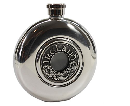 Irish Whiskey Flask Stainless Steel Flask 5 Fl. Oz. Irish Flasks Made Co, Westmeath Ireland