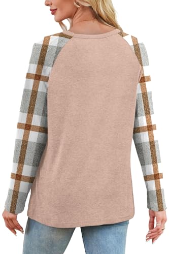 Image of OFEEFAN Long Sleeve Shirts for Womens Fall Fashion 2026 Crewneck Oversized Sweatshirt Tunic Tops to Wear with Leggings