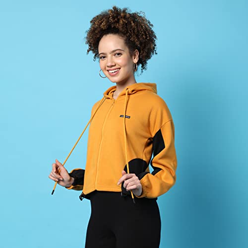 Image of Campus Sutra Women's Cotton Regular Hooded Neck Jacket