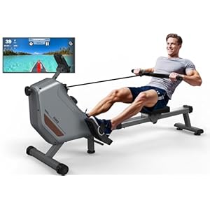 MettleMatic Roeitoestel voor thuis inklapbaar: 300 Newton 16 niveaus magneetweerstand roeitoestel – Bluetooth roeimachine met 150 kg belastbaarheid en 2 jaar garantie