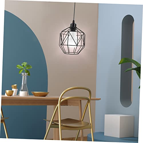 Yardenfun Wedding Decorations Ceiling Light Fixture 1 Set Wrought Iron Chandelier Old Fashioned Tinsel Vintage Pendant Light Simple Hanging Lamp Shield Black Ceiling Vintage Decor #TOP4