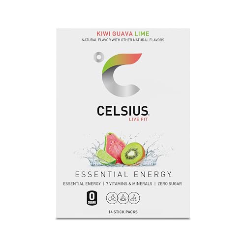 Image of CELSIUS On The Go Kiwi Guava Lime, Sugar Free Energy Drink Mix (14 Sticks per Pack)