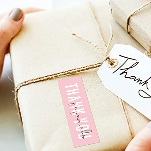 Monring 1X3 Inch Thank You For Your Order Stickers, Pink Thank You Stickers Small Business, Packaging For Small Business, Order, Decoration, Gifts, 1 Roll With 120 Labels #TOP3