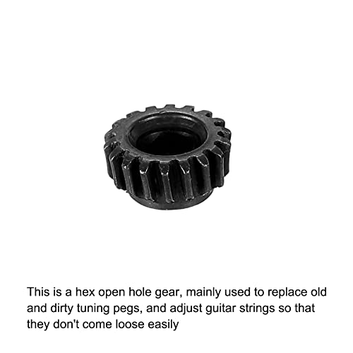 PATIKIL Classical Guitar String Tuning Peg Gear 4.4mm Inner Hexagon Hole Black for Guitar Tuning Pack of 6 - Image 4