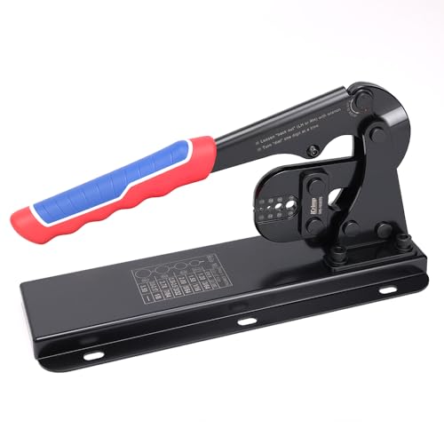 iCrimp Bench Swaging Tool for Crimping Aluminum Wire Rope End Sleeve, Duplex, Oval Sleeves, 3/64 in to 1/8 in (Bench Mounted Crimper)