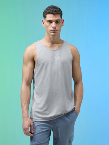 Image of TECHNOSPORT Men's Sleeveless Innerwear Vest Baniyan, Double Cool Breathable Quick Dry Anti Odour Stretchable Undershirt