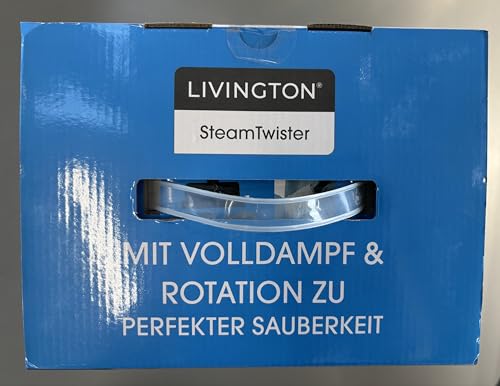 Livington Steam Twister - Steam Cleaner with Rotating Double Mop Head - Cleans, Scrubs & Polishes - 3-Stage Automatic Steam - 120 Degree Hot - Hand Cleaner - 350 ml Water Tank - White - Image 14