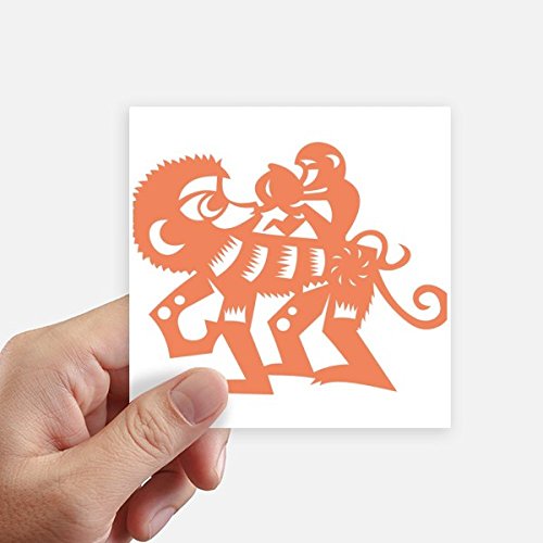 Autocollant carré Année de Singe DIYthinker 10cm décalcomanie multicolore pour ordinateur 8pcs - 2