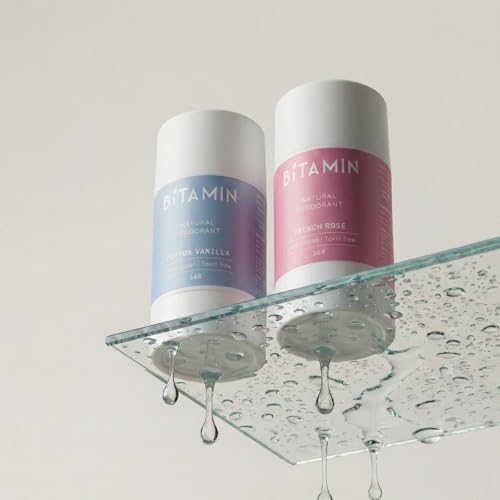 Image of BITAMIN Natural Deodorant Roll on for Women | Alcohol & Parabens Free | Vegan, Long Lasting Odour Protection | Vitamin C, Coconut Oil & Shea Butter | French Rose & Cotton Vanilla | 30g Each | Pack - 2