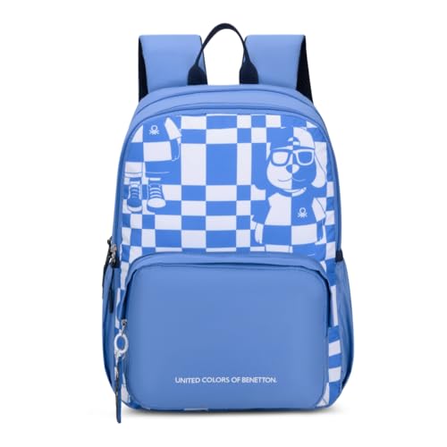 Image of United Colors of Benetton Unisex High-School Backpack SNOOPY | Printed Daypack with 2 Compartments, Airmesh Padding | Backpack for School Girls and Boys | 16L Capacity