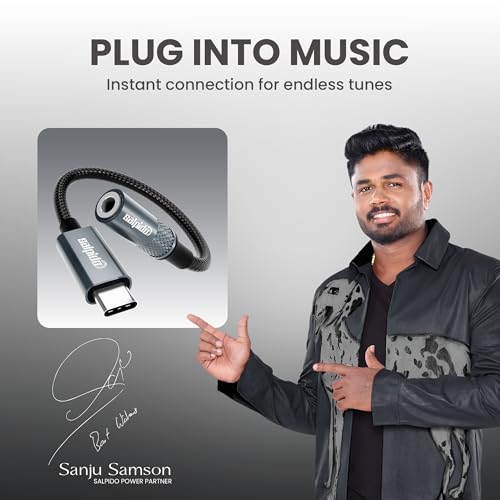 Image of SL-MM5 USB-C to 3.5mm Audio Adapter, Type-C to Aux Cable with Hi-Fi Chip, PP Yarn Braided, Aluminum Alloy Shell, 130mm Converter Cord for Android, Headphones, Mic, Music, Calls