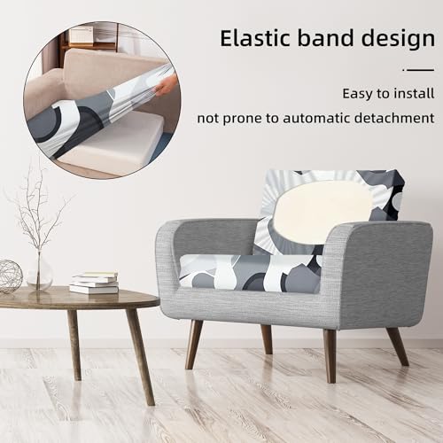 Image of 8Pcs Stretch Patio Cushion Covers,Outdoor Couch Covers Replacement,Outdoor Couch & Sofa Slipcovers,for Patio Furniture Cushion Covers,Washable Reusable urniture Protector(Black Camouflage,8PCS)