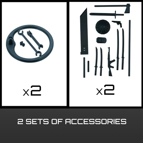 Image of Dummy 13 Action Figure Robot | Fully Articulated 3D Printed Robot Toy | 5.4-inch Collectible Figurine | Matte Finish | Unassembeled | Combo of 2 (Blue-Black+White-Black)