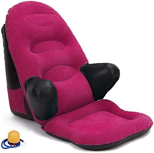 Reading Pillow Floor Chair, Inflatable Gaming Sofa, Couch for Bedrest, Bed Wedge Backrest Cushion Dorm Rocker with Arm and Pocket, Executive Ergonomic Back Support, Reading Game Meditating