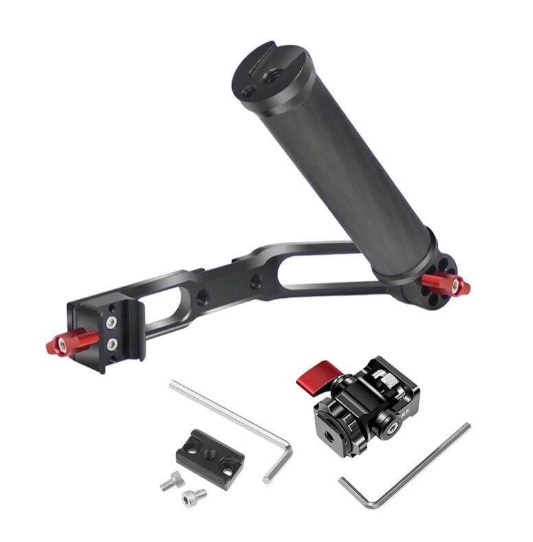 Coyktonty Stabilizer Handle/Extension Aluminum Alloy Grip Mount for DJI RS4/ RS4 PRO/Ronin RS3 Mini/RS3/RS3 Pro/RS 2/RSC2 Gimbal Stabilizer,Adjustable Angle with Fixed Base and Head Mount