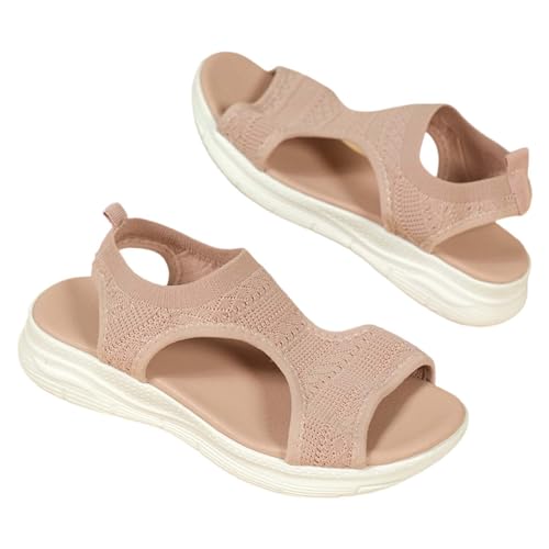 Sandalias de plataforma de cuña para mujer, sandalias bohemias, sandalias de verano, sandalias de playa, sandalias de plataforma, zapatos casuales ligeros para hombre, Pink, 40 EU