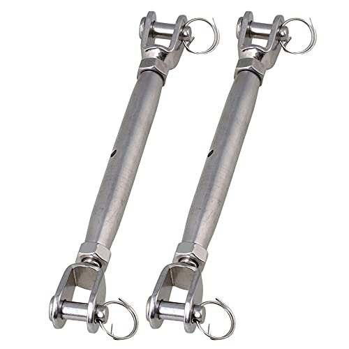 2 piezas Tensor para cable de acero con cuerpo cerrado europeo M10 de acero inoxidable miniatura 1