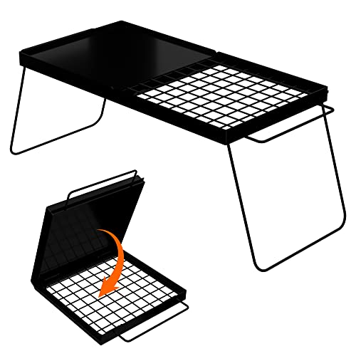 Heavy Duty 24" Folding Campfire Grill, Versatile Camp Fire Grill With Folding Grill Campfire Cooking Equipment, Camping Grill Grate And Griddle For Travel, Outdoor Cooking, Bbq And Picnic Camping #TOP8