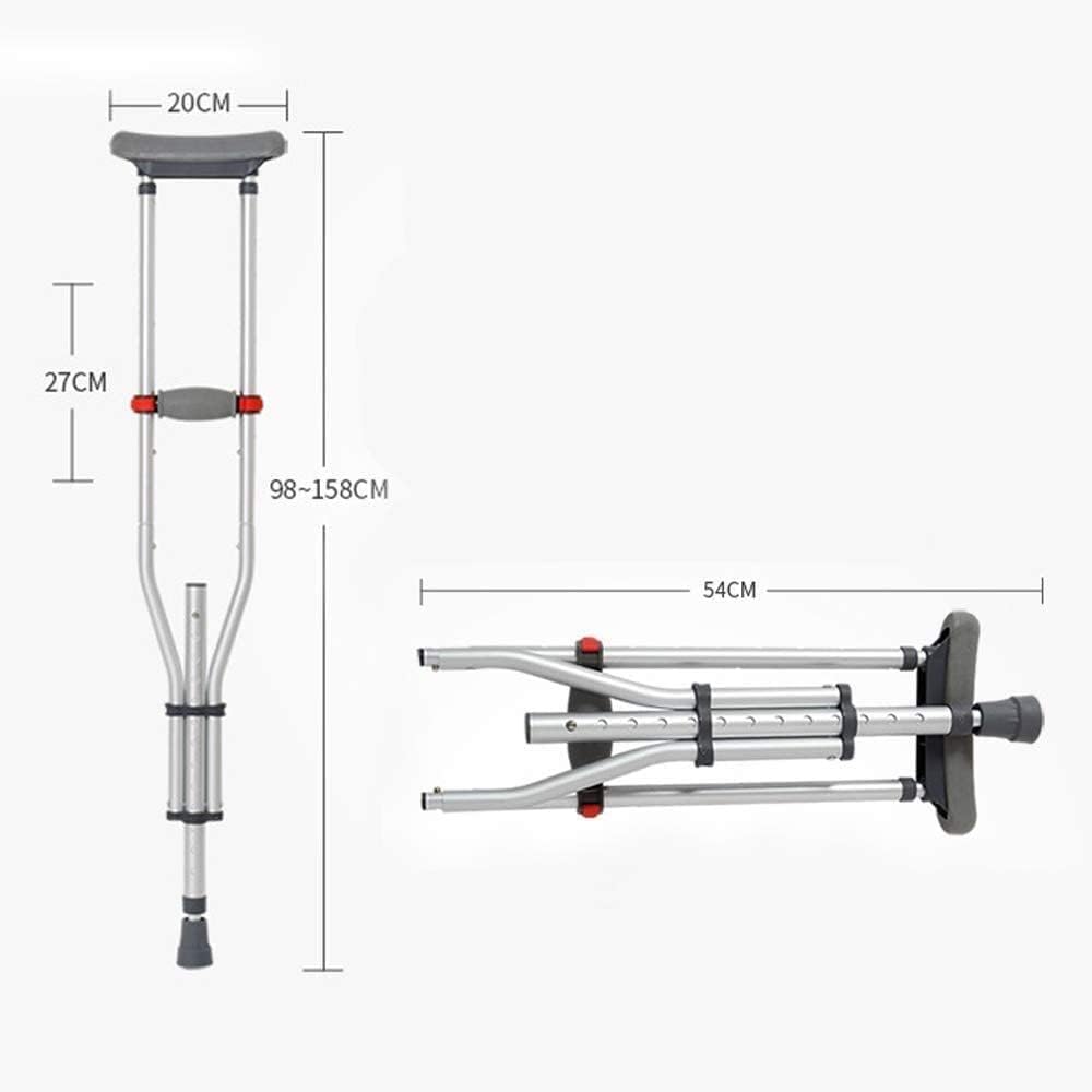 Crutches for Adults Underarm Underarm Crutches for Adjustable Adjustable Crutches Foldable Lightweight muFunction Telescopic Crutch NO2 for Adults and Teenager Great for Travel or Work