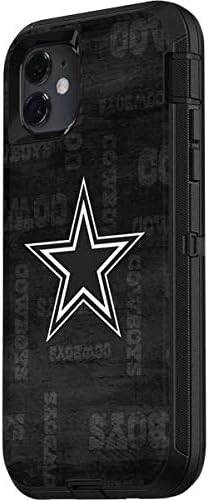 Skinit Decal Skin Compatible with OtterBox Defender iPhone 11 Case - Officially Licensed NFL Dallas Cowboys Black & White Design