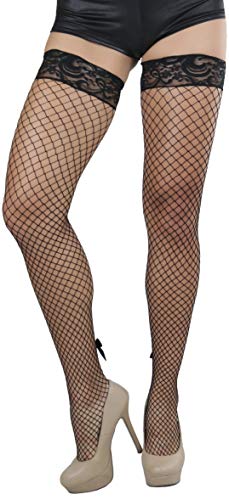 Image of ToBeInStyle Women's Timeless Backseam Fishnet Stocking